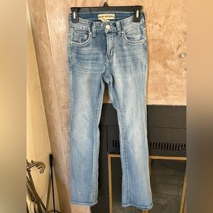 Rodeo Blessed Jeans Size 3 – Bootcut, Stretch Denim, Embroidered Cross Pockets